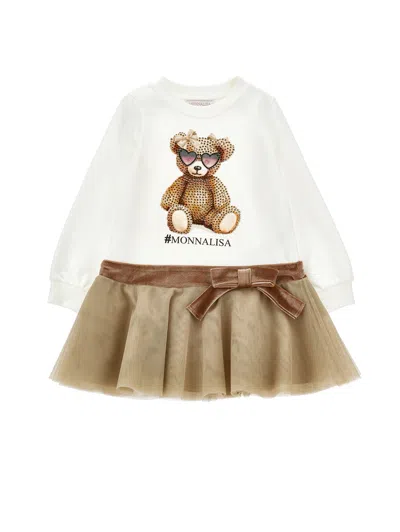 Monnalisa Kids'  Teddy Dress In Multi