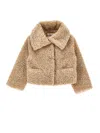 Monnalisa Teddy Jacket In Gold