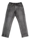 Monnalisa Teddy-patch Five-pocket Jeans In Gray