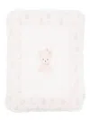 Monnalisa Teddy-print Blanket In White