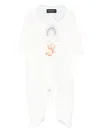 Monnalisa Teddy-rainbow Printed Pajamas In Neutral