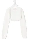 Monnalisa Teen Cropped Bolero In White