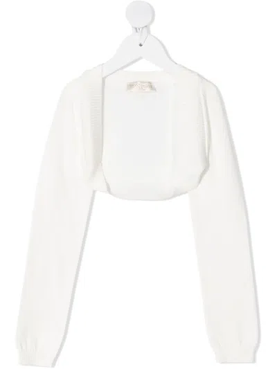 Monnalisa Teen Cropped Bolero In White
