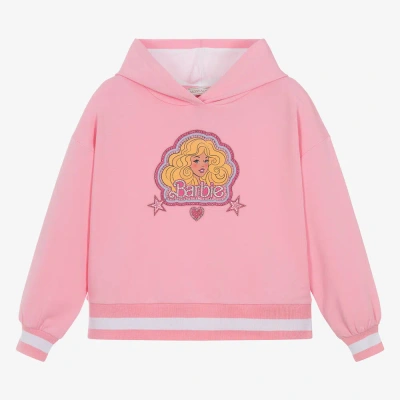 Monnalisa Teen Girls Pink Cotton Barbie Hoodie