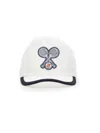 Monnalisa Tennis Print Baseball Cap In White
