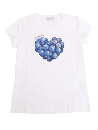 Monnalisa Kids' Tennis Regular T-shirt In White