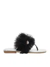 Monnalisa Thong Sandals In Black