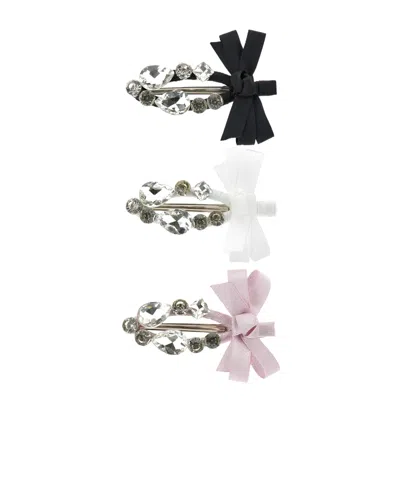 Monnalisa Kids' Three-piece Hair Clip Set In Multi