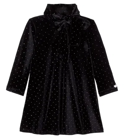 Monnalisa Kids' Verziertes Kleid In Black
