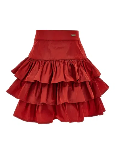 MONNALISA TIERED-RUFFLES MINI SKIRT