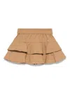 Monnalisa Tiered Skort In Brown