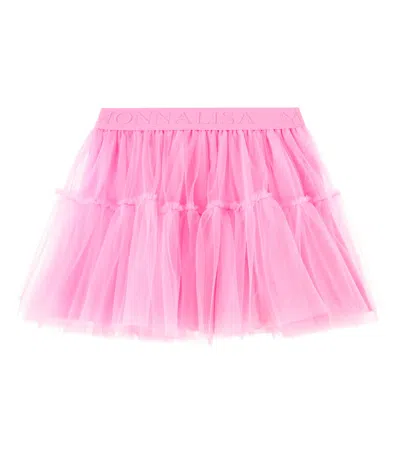 Monnalisa Kids' Tiered Tulle Skirt In Pink