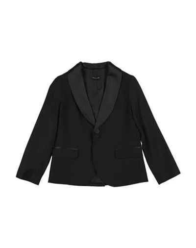 Monnalisa Babies'  Toddler Boy Blazer Black Size 6 Polyester, Viscose