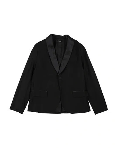 Monnalisa Babies'  Toddler Boy Blazer Midnight Blue Size 4 Polyester, Viscose In Black