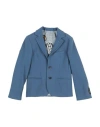 Monnalisa Toddler Boy Blazer Slate Blue Size 6 Cotton, Elastane