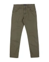 Monnalisa Toddler Boy Pants Military Green Size 7 Cotton, Elastane In Green