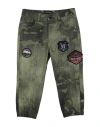 Monnalisa Toddler Boy Pants Military Green Size 6 Cotton, Elastane In Green