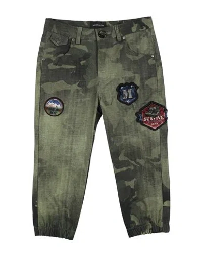 Monnalisa Babies'  Toddler Boy Pants Military Green Size 6 Cotton, Elastane