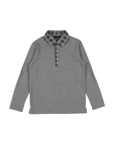 Monnalisa Babies'  Toddler Boy Polo Shirt Grey Size 6 Cotton In Gray