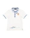 Monnalisa Toddler Boy Polo Shirt Off White Size 3 Cotton In Off White