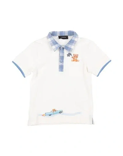 Monnalisa Babies'  Toddler Boy Polo Shirt Off White Size 3 Cotton