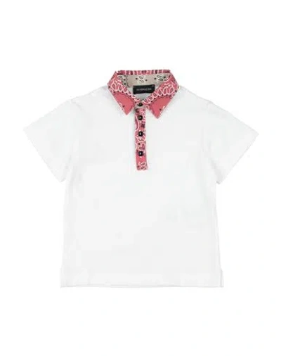 Monnalisa Babies'  Toddler Boy Polo Shirt White Size 6 Cotton