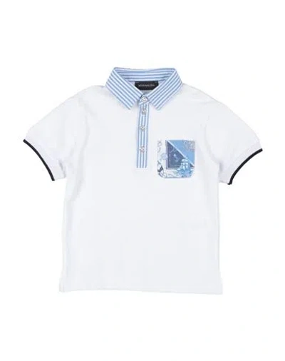 Monnalisa Babies'  Toddler Boy Polo Shirt White Size 6 Cotton