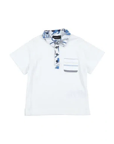 Monnalisa Babies'  Toddler Boy Polo Shirt White Size 6 Cotton