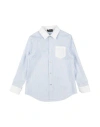 Monnalisa Toddler Boy Shirt Azure Size 6 Cotton, Polyamide, Elastane In Blue