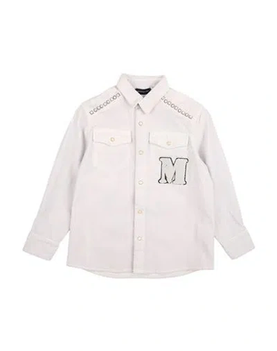 Monnalisa Babies'  Toddler Boy Shirt Light Grey Size 6 Cotton, Lyocell, Elastane In White