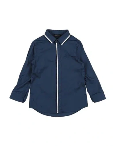 Monnalisa Babies'  Toddler Boy Shirt Navy Size 6 Cotton, Elastane In Blue