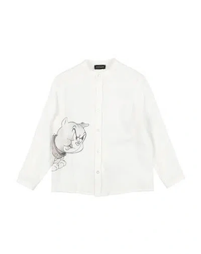 Monnalisa Babies'  Toddler Boy Shirt White Size 6 Cotton, Linen