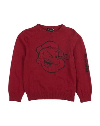 Monnalisa Babies'  Toddler Boy Sweater Burgundy Size 6 Wool, Polyamide, Viscose, Cashmere In Red