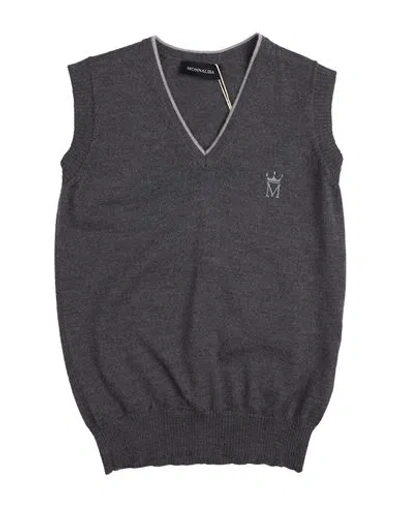 Monnalisa Babies'  Toddler Boy Sweater Grey Size 6 Virgin Wool In Blue
