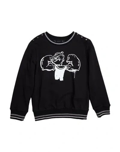 Monnalisa Babies'  Toddler Boy Sweatshirt Black Size 6 Cotton