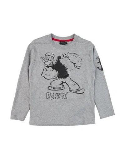 Monnalisa Babies'  Toddler Boy T-shirt Grey Size 6 Cotton In Gray
