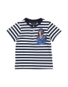 Monnalisa Toddler Boy T-shirt Midnight Blue Size 5 Cotton, Elastane In Blue