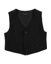Monnalisa Babies'  Toddler Boy Tailored Vest Black Size 6 Polyester, Viscose