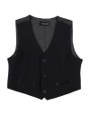 Monnalisa Toddler Boy Tailored Vest Midnight Blue Size 5 Polyester, Viscose In Black