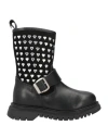 Monnalisa Toddler Girl Ankle Boots Black Size 10c Leather In Black