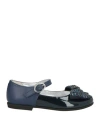 Monnalisa Toddler Girl Ballet Flats Midnight Blue Size 10c Calfskin In Blue