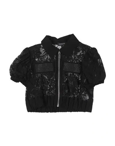 Monnalisa Babies'  Toddler Girl Blazer Black Size 7 Polyamide, Cotton, Viscose