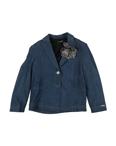 Monnalisa Babies'  Toddler Girl Blazer Blue Size 6 Lyocell