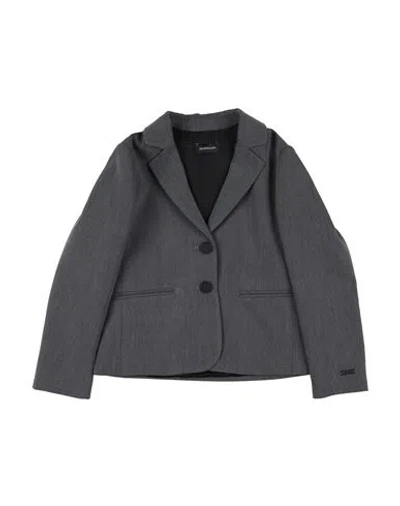 Monnalisa Babies'  Toddler Girl Blazer Grey Size 6 Polyester, Viscose, Elastane In Black
