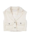 Monnalisa Toddler Girl Blazer Ivory Size 6 Acrylic, Polyester, Cotton, Viscose In White