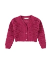 Monnalisa Toddler Girl Cardigan Fuchsia Size 7 Acrylic, Polyamide, Viscose, Wool In Pink