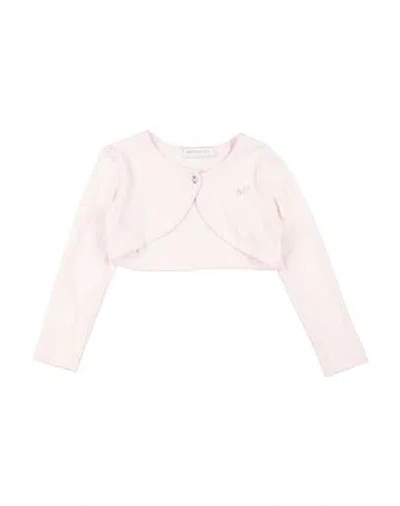 MONNALISA MONNALISA TODDLER GIRL CARDIGAN LIGHT PINK SIZE 4 VISCOSE, ELASTANE