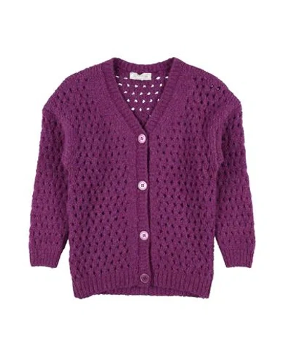 Monnalisa Babies'  Toddler Girl Cardigan Magenta Size 6 Acrylic, Polyamide, Viscose, Wool