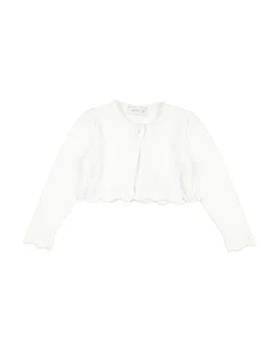 Monnalisa Babies'  Toddler Girl Cardigan White Size 3 Cotton