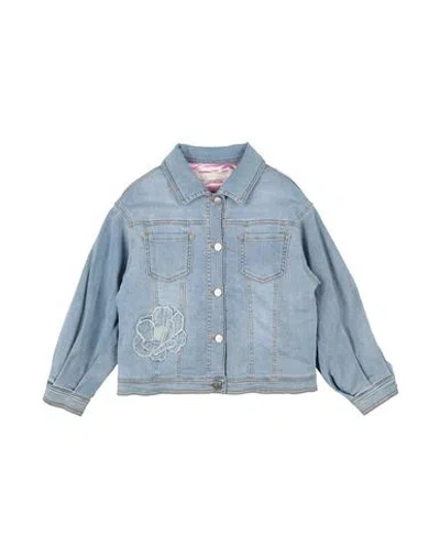 Monnalisa Babies'  Toddler Girl Denim Outerwear Blue Size 4 Cotton, Elastane
